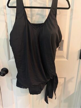 Black V neck one piece